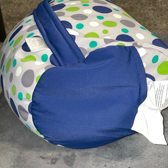 FOM Brookstone Polka Dot Tube Microbead Nylon Plush Stuffed Pillow 12" Pocket - Picture 7 of 9